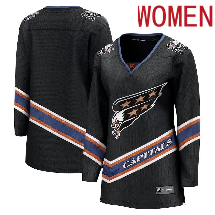 Women Washington Capitals Fanatics Branded Black Special Edition Breakaway Blank NHL Jersey